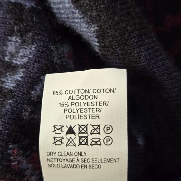 Lucky Brand Southwestern Cardigan Sweater M Blue Draped Boho Aztec Hippie Top - Picture 13 of 14